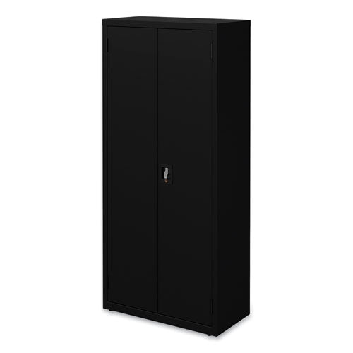 Economy Assembled Storage Cabinets, 4 Shelves, 30" X 15" X 66", Black