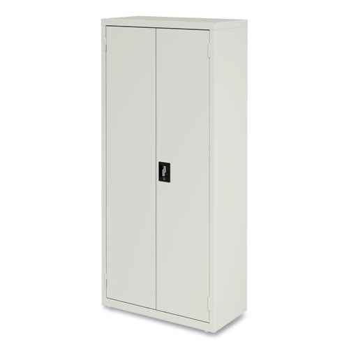 Economy Assembled Storage Cabinets, 4 Shelves, 30" X 15" X 66", Light Gray