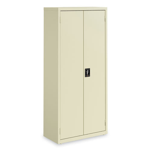 Economy Assembled Storage Cabinets, 4 Shelves, 30" X 15" X 66", Putty