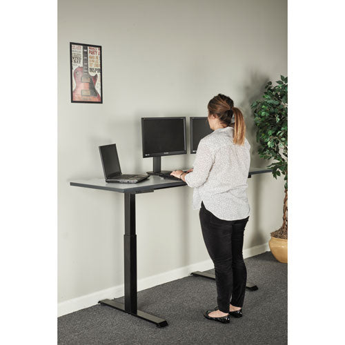 Alera Adaptivergo Sit-stand Two-stage Electric Height-adjustable Table Base, 48.06" X 24.35" X 27.5" To 47.2", Black