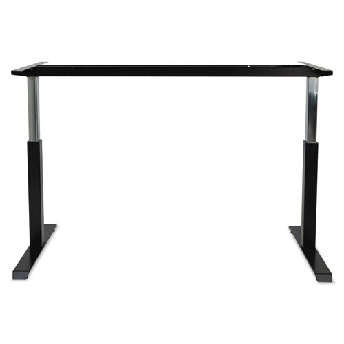 Alera Adaptivergo Sit-stand Pneumatic Height-adjustable Table Base, 59.06" X 28.35" X 26.18" To 39.57", Black
