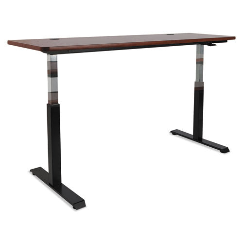 Alera Adaptivergo Sit-stand Pneumatic Height-adjustable Table Base, 59.06" X 28.35" X 26.18" To 39.57", Black