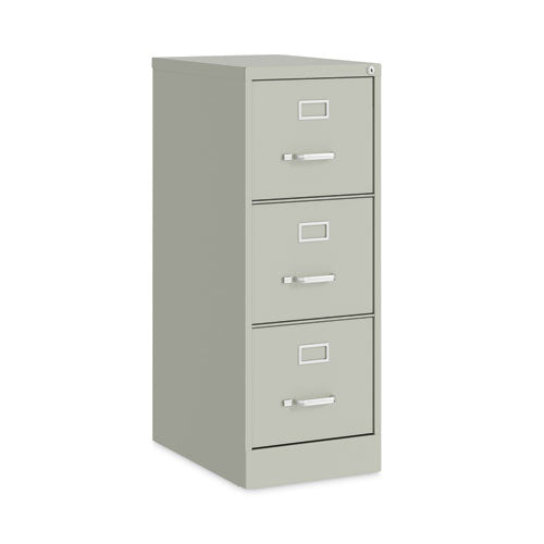Three-drawer Economy Vertical File, Letter-size File Drawers, 15" X 22" X 40.19", Light Gray