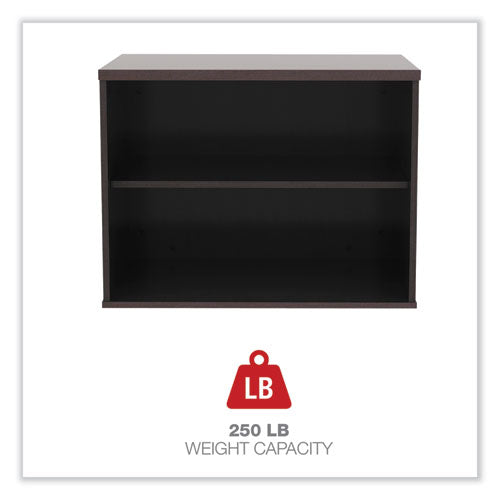 Alera Open Office Desk Series Low Storage Cabinet Credenza, Woodgrain Laminate, 29.5w X 19.13d X 22.78h, Mahogany