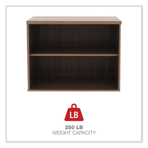 Alera Open Office Desk Series Low Storage Cabinet Credenza, Woodgrain Laminate, 29.5w X 19.13d X 22.78h, Modern Walnut