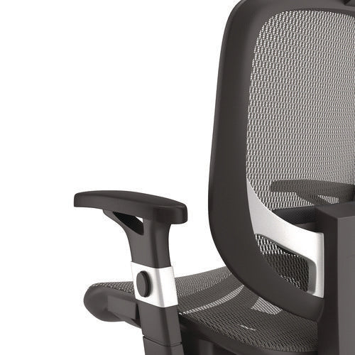 Alera Minerva Ergonomic Mesh Swivel Task Chair, Supports Up To 275lb, 17.24 To 20.98 Seat Height, Gray Seat/back, Silver Base