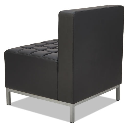 Alera Qub Series Armless L Sectional, Center Seat, 26.38" X 26.38" X 30.5", Black