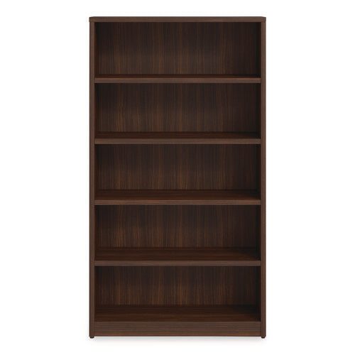 Alera Seville Bookcase, Five-shelf, 36w X 14d X 65h, Mahogany