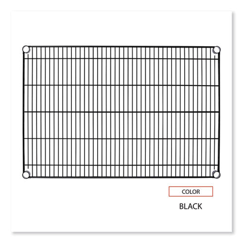 Industrial Wire Shelving Extra Wire Shelves, 36w X 24d, Black, 2 Shelves/carton
