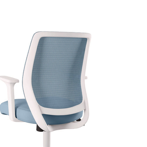 Alera Wessex Ergonomic Fabric Mesh Swivel Task Chair, Up To 275 Lb, 17.09 To 20.83 Seat Height, Seafoam Seat/back, White Base