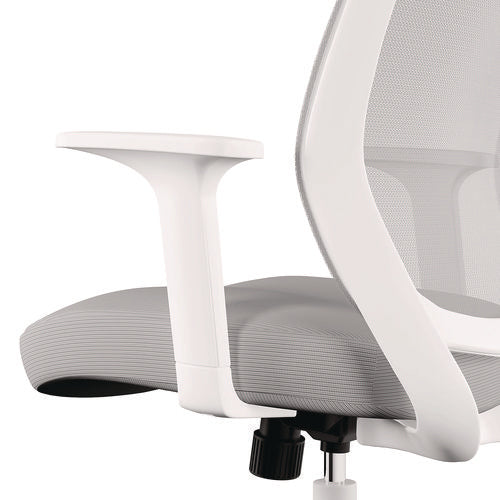 Alera Wessex Ergonomic Fabric Mesh Swivel Task Chair, Supports 275 Lb, 17.09 To 20.83 Seat Height, Gray Seat/back, White Base