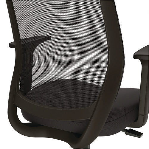 Alera Wessex Drafting Stool, Mesh Back, Supports Up To 275 Lb, 27.95 To 33.66 Seat Height, Black Seat, Black Back, Black Base