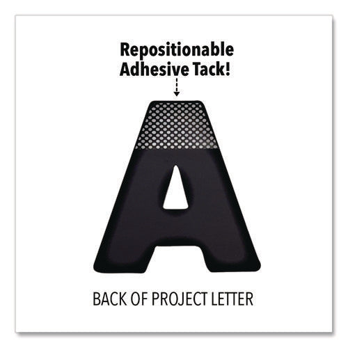 Black And White Poster Letters And Numbers, 10" Tall, Assorted Character Colors, 310/pack