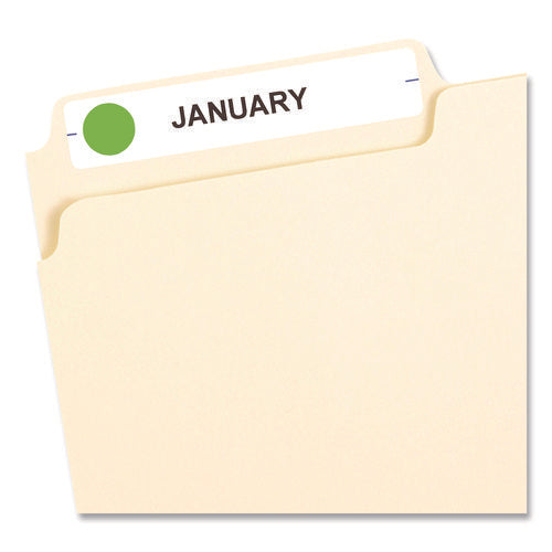 Handwrite Only Self-adhesive Removable Round Color-coding Labels, 0.5" Dia, Neon Green, 60/sheet, 14 Sheets/pack, (5052)