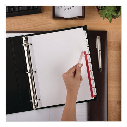 Print And Apply Index Maker Clear Label Dividers, Copiers, 8-tab, 11 X 8.5, White, 5 Sets