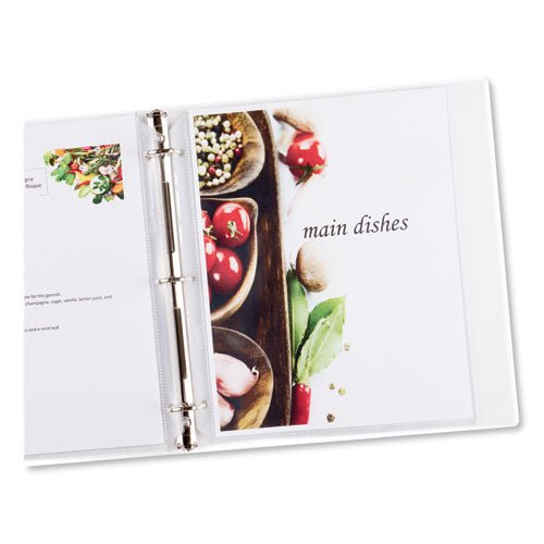 Heavyweight Easy Load Diamond Clear Sheet Protector, Side: 3-hole Punched, Top Load 8.5 X 11 Insert, Clear Front, 200/box