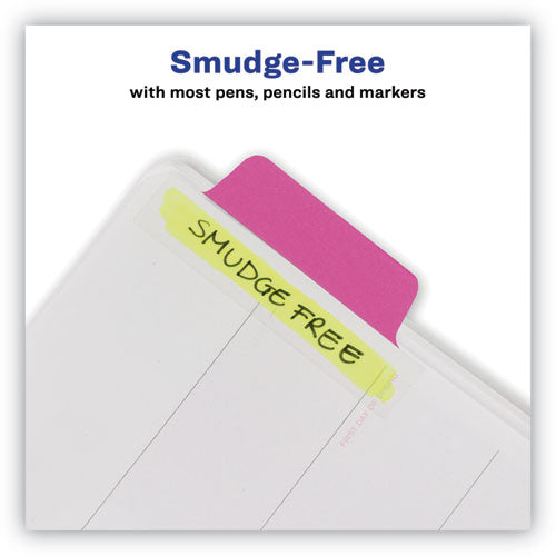Ultra Tabs Repositionable Tabs, Margin Tabs: 2.5" X 1", 1/5-cut, Assorted Neon Colors, 48/pack
