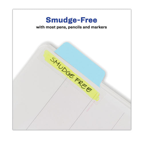 Ultra Tabs Repositionable Tabs, Margin Tabs: 2.5" X 1", 1/5-cut, Assorted Pastel Colors, 48/pack