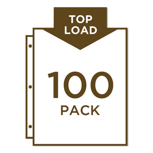 Recycled Economy Weight Sheet Protector, Side: 3-hole Punched, Top Load 8.5 X 11 Insert, Semi-clear Front, 100/box