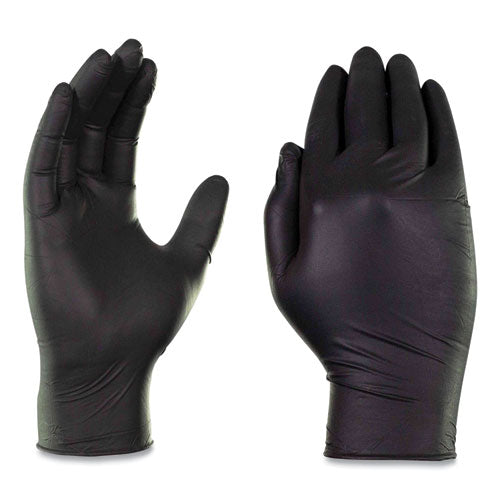 Industrial Nitrile Gloves, Powder-free, Large, 5 Mil Thick, 9.5" Long, Black, 100/box, 10 Boxes/carton