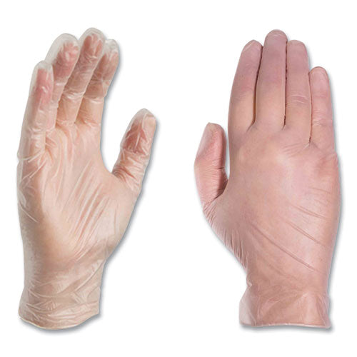 Industrial Vinyl Gloves, Powder-free, Small, 3 Mil Thick, 9.5" Long, Clear, 100/box, 10 Boxes/carton