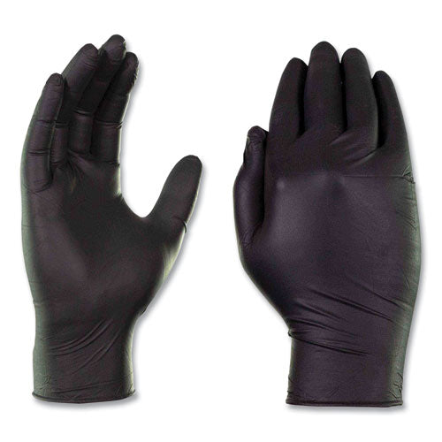 Nitrile Exam Gloves, Powder-free, Xx-large, 6 Mil Thick, 9.5" Long, Black, 100/box, 10 Boxes/carton