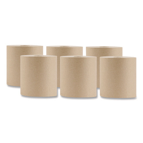 Hardwound Towel, 1-ply, Brown, 800 Ft, 6 Rolls/carton