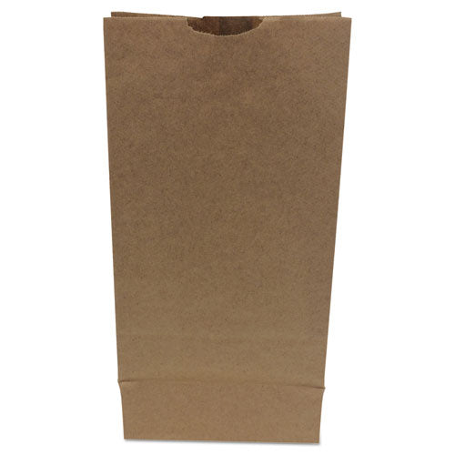 Grocery Paper Bags, 10# Size, Heavy-duty, 50# Basis Weight, 7" X 4.38" X 13.75", Kraft, 500/bundle