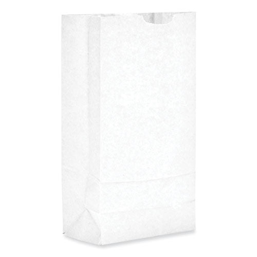 Grocery Paper Bags, 10# Size, 35# Basis Weight, 7" X 4.38" X 13.75", White, 500/bundle