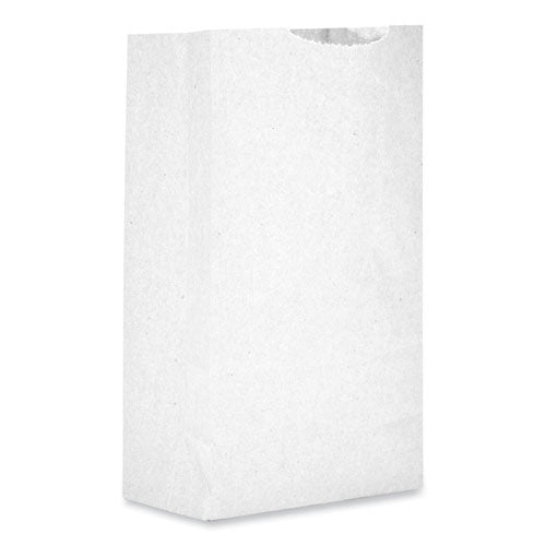 Grocery Paper Bags, 2# Size, 30# Basis Weight, 4.13" X 2.63" X 7.88", White, 500/bundle