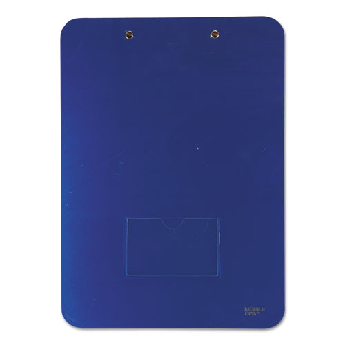 Unbreakable Recycled Clipboard, 0.25" Clip Capacity, Holds 8.5 X 11 Sheets, Blue