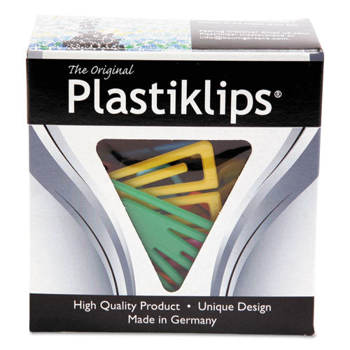 Plastiklips Paper Clips, Extra Large, Smooth, Assorted Colors, 50/box