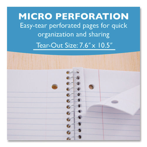 Spiral Notebooks, 3-subject, Medium/college Rule, Randomly Assorted Cover Color, (120) 10.5 X 8 Sheets