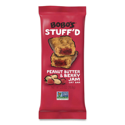 Stuff'd Gluten-free Peanut Butter And Berry Jam Oat Bar, 2.5 Oz Bar, 12/box