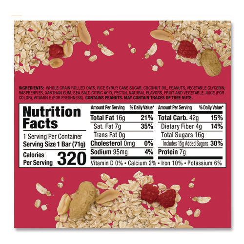 Stuff'd Gluten-free Peanut Butter And Berry Jam Oat Bar, 2.5 Oz Bar, 12/box