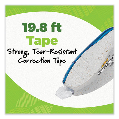Wite-out Brand Ecolutions Correction Tape, Non-refillable, White, 0.2" X 19.8 Ft, 2/pack