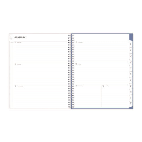 Lindley Weekly/monthly Planner, Floral Artwork, 11 X 8.5, White/blue/green Cover, 12-month (jan To Dec): 2026