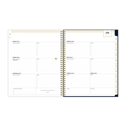 Day Designer Peyton Create-your-own Cover Weekly/monthly Planner, Floral, 11 X 8.5, Navy, 12-month (july To June): 2025-2026