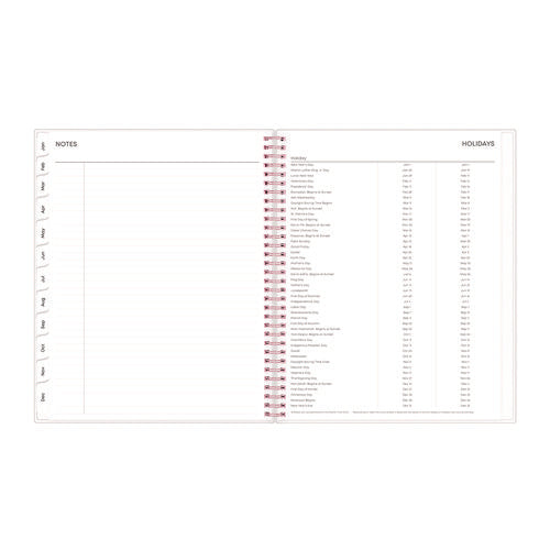 Joselyn Weekly/monthly Planner, Floral Artwork, 11 X 8.5, Pink/peach/black Cover, 12-month (jan To Dec): 2026