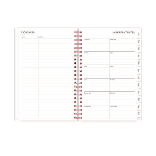 Joselyn Weekly/monthly Planner, Floral Artwork, 8 X 5, Pink/peach/black Cover, 12-month (jan To Dec): 2026