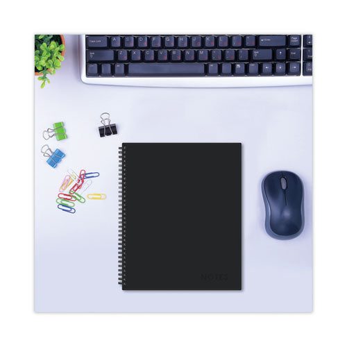 Aligned Business Notebook, Meeting-minutes/notes Format With Narrow Ruling, Black Cover, (78) 11 X 8.5 Sheets