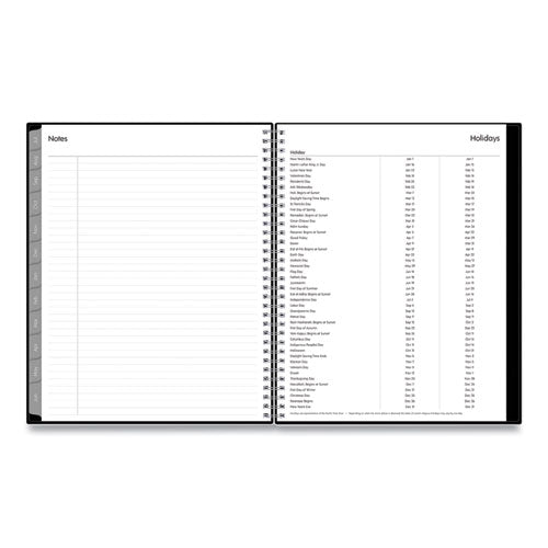 Enterprise Academic Weekly/monthly Planner, 11 X 8.5, Black Cover, 12-month (july To June): 2025 To 2026
