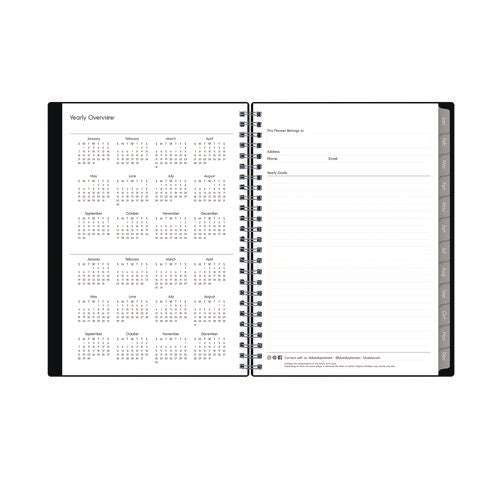 Enterprise Weekly/monthly Notes Planner, 8.63" X 5.88", Black Cover, 12-month (jan To Dec): 2026