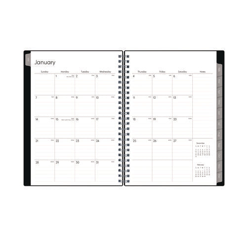 Enterprise Weekly/monthly Notes Planner, 8.63" X 5.88", Black Cover, 12-month (jan To Dec): 2026