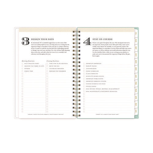 Day Designer "secret Garden Mint" Academic Year Weekly/monthly Notes Planner, 8 X 5, 12-month (july To June): 2025-2026