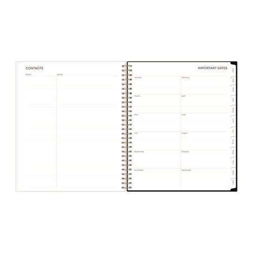 Nevaeh Monthly Planner, Floral Artwork, 10 X 8, Black/multicolor Cover, 12-month (jan To Dec): 2026