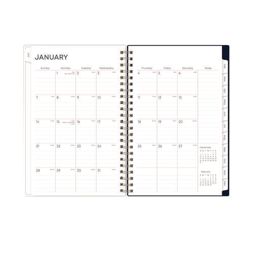Ashlyn Weekly/monthly Planner, Floral Artwork, 8 X 5, Navy/multicolor Cover, 12-month (jan To Dec): 2026
