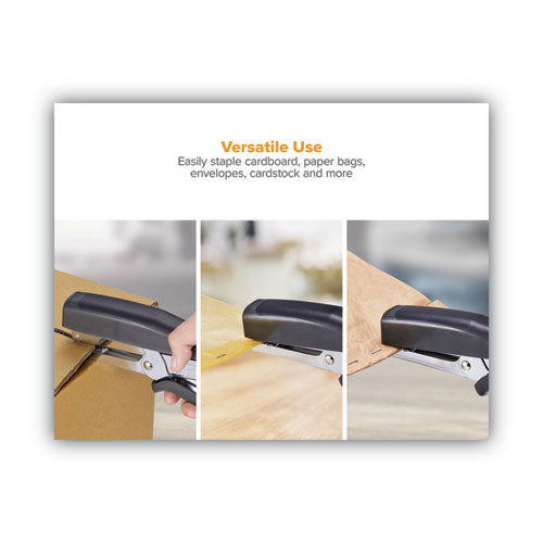 B8 Xtreme Duty Plier Stapler, Soft Rubber Handle, 45-sheet Capacity, 0.25" To 0.38" Staples, 2.5" Throat, Black/charcoal Gray