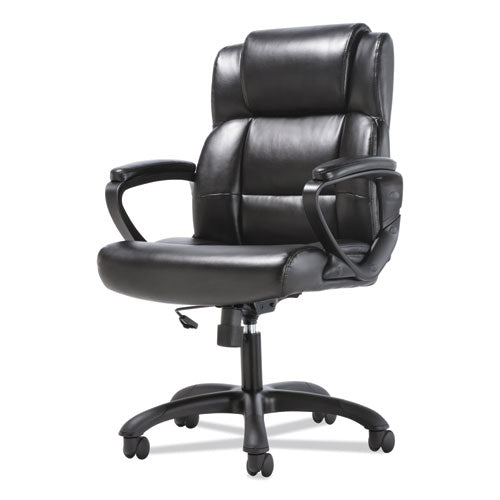 Mid-back Executive Chair, Supports Up To 225 Lb, 19" To 23" Seat Height, Black