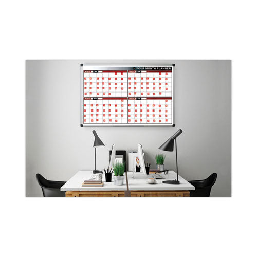 Heavy-duty Board Magnet Labels, Months Of The Year (january-december), 1" Tall, White Characters, Black Background, 12/pack